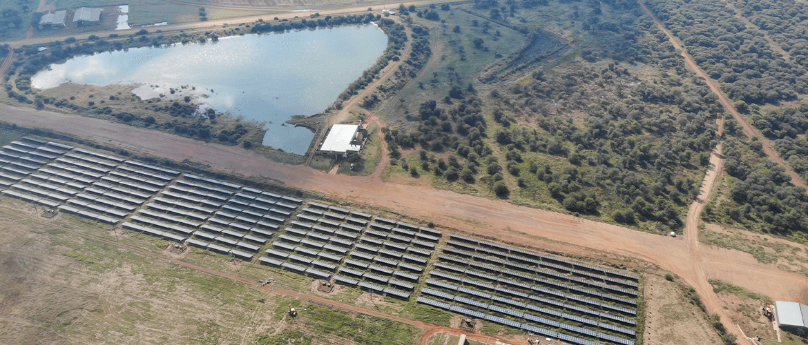 Construction of pump building from the side