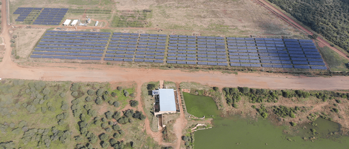 Arail shot of Liverpool Solar Engery Farm surrounding area